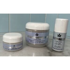 PRAI Ageless Skincare‎ Set of 3 NOS Throat & Décolletage Cream + 2 Eye Creams